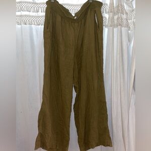 Olive Green Cotton Pants